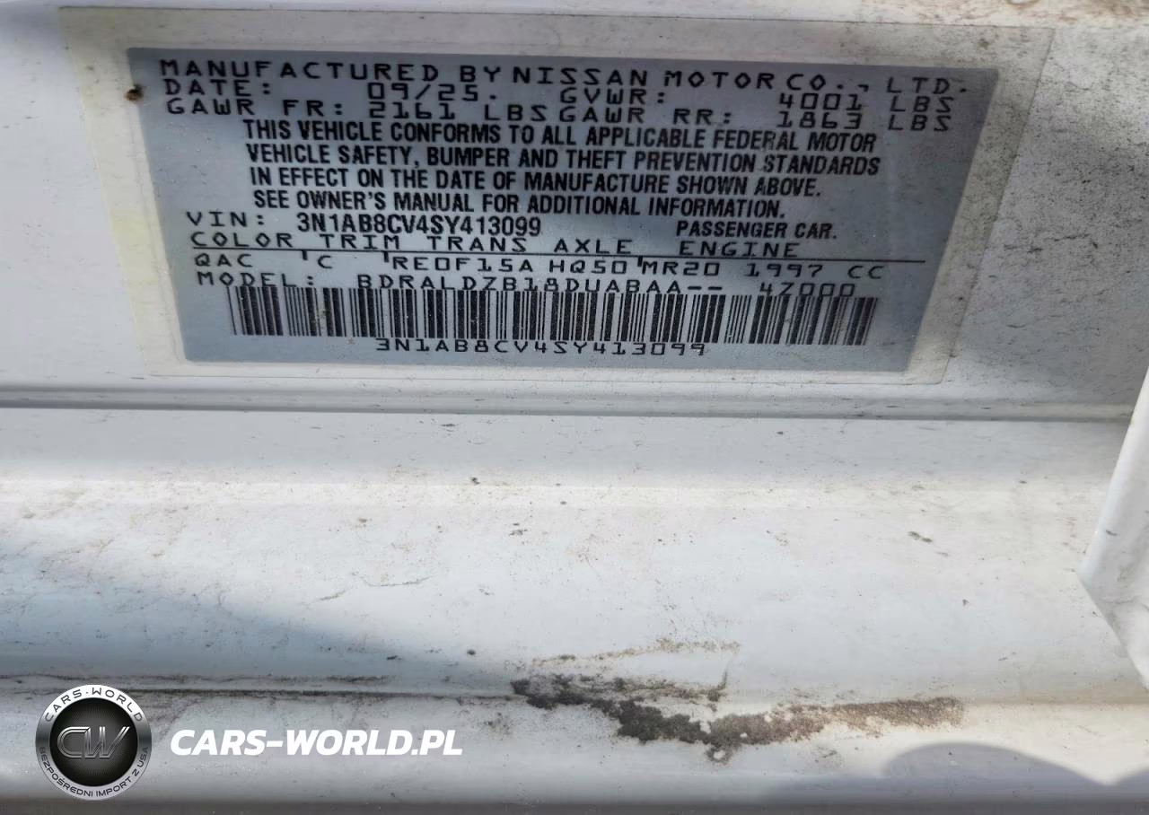 2025 Nissan Sentra Sv VIN:3N1AB8CV4SY413099 - 13