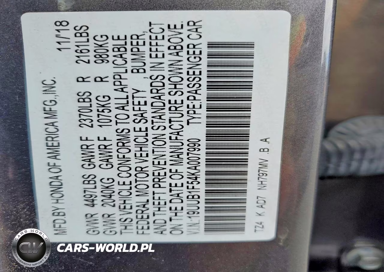 2019 Acur Tlx Techno VIN:19UUB1F54KA007990 - 12