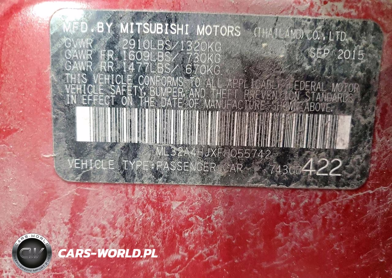 2015 Mitsubishi Mirage Es VIN:ML32A4HJXFH055742 - 12