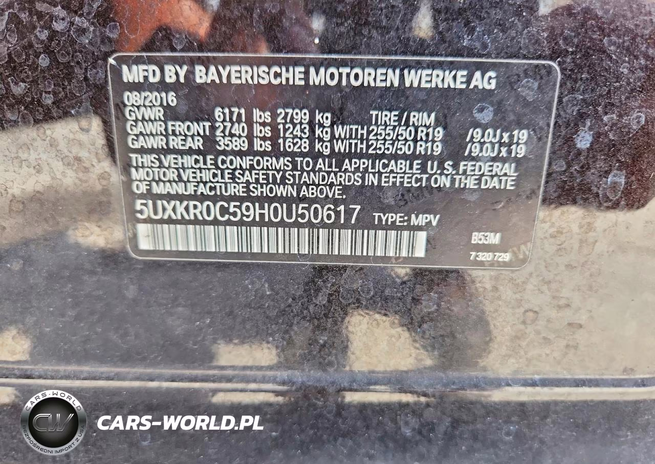 2017 BMW X5 xDrive35I VIN:5UXKR0C59H0U50617 - 13