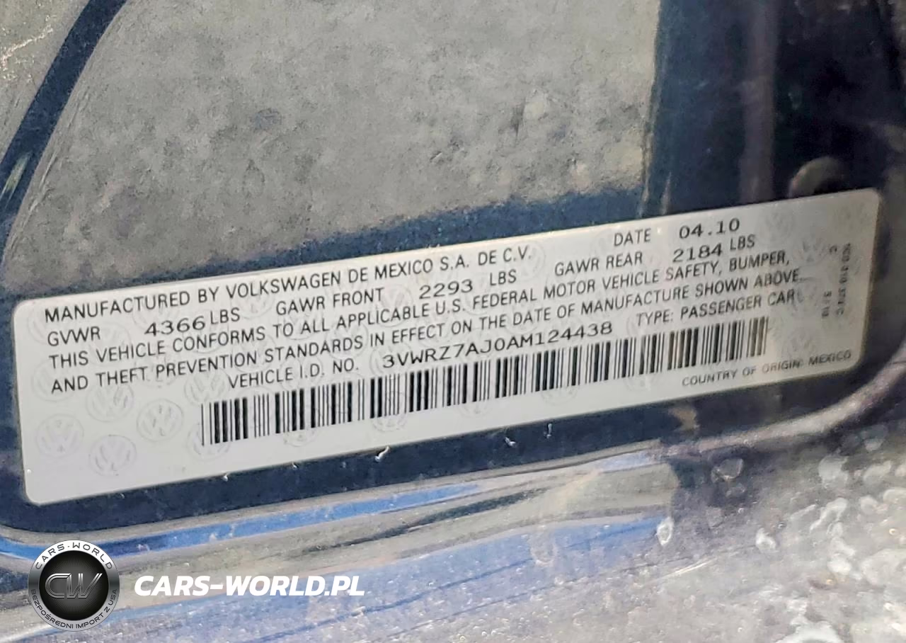 2010 Volkswagen Jetta Se VIN:3VWRZ7AJ0AM124438 - 12