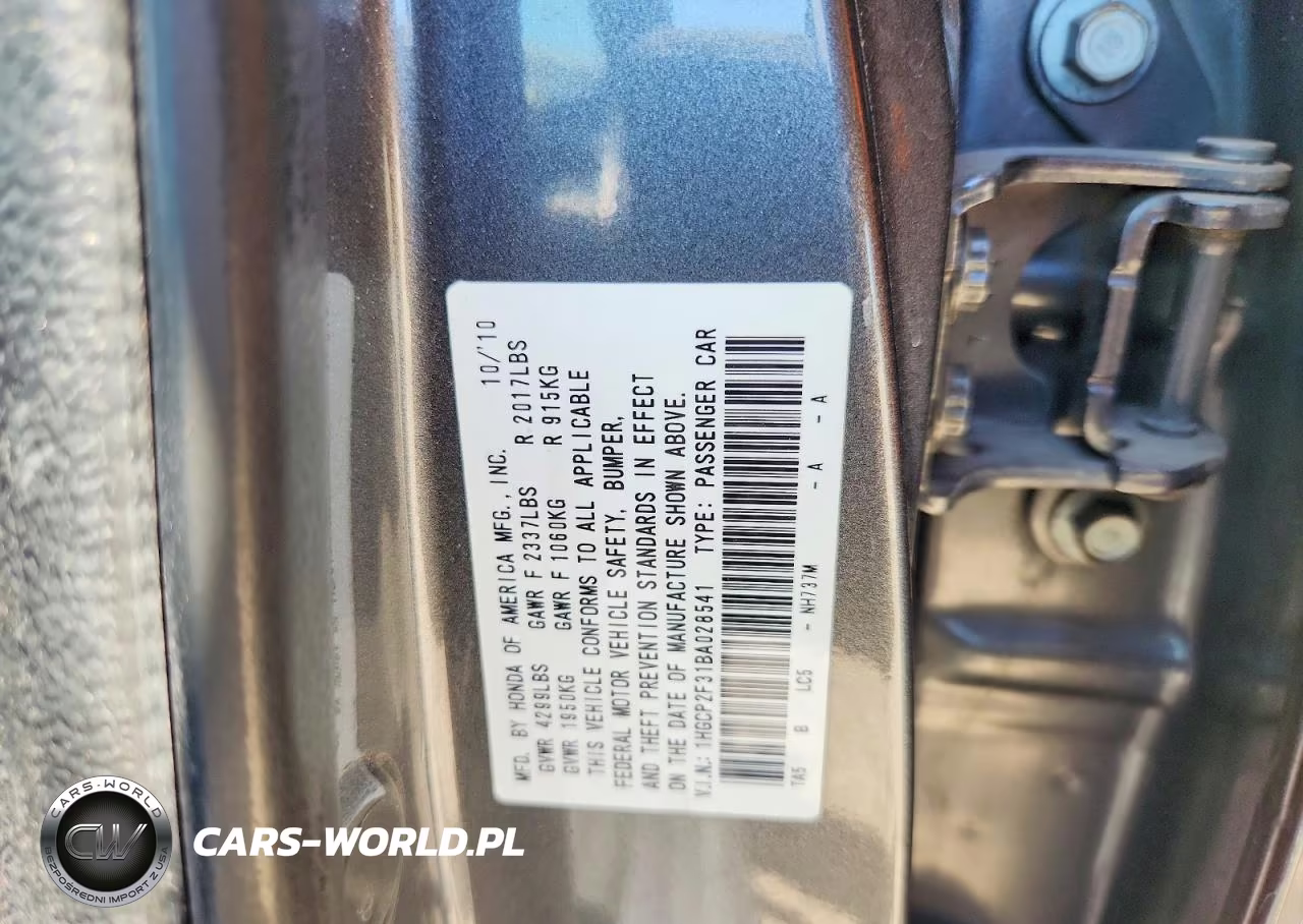 2011 Honda Accord Lx VIN:1HGCP2F31BA028541 - 13