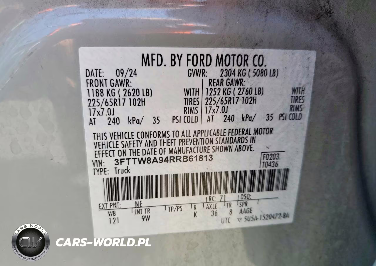 2024 Ford Maverick Xl VIN:3FTTW8A94RRB61813 - 12