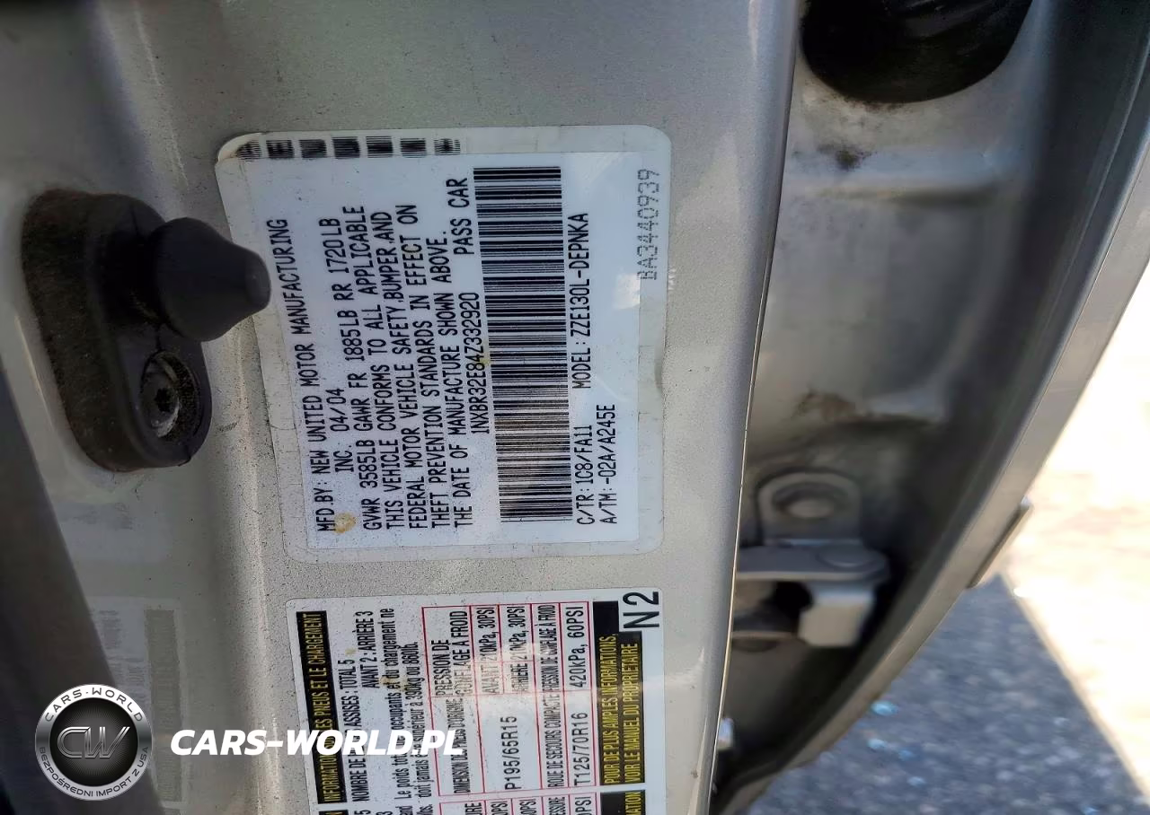 2004 Toyota Corolla Le VIN:1NXBR32E84Z332920 - 12