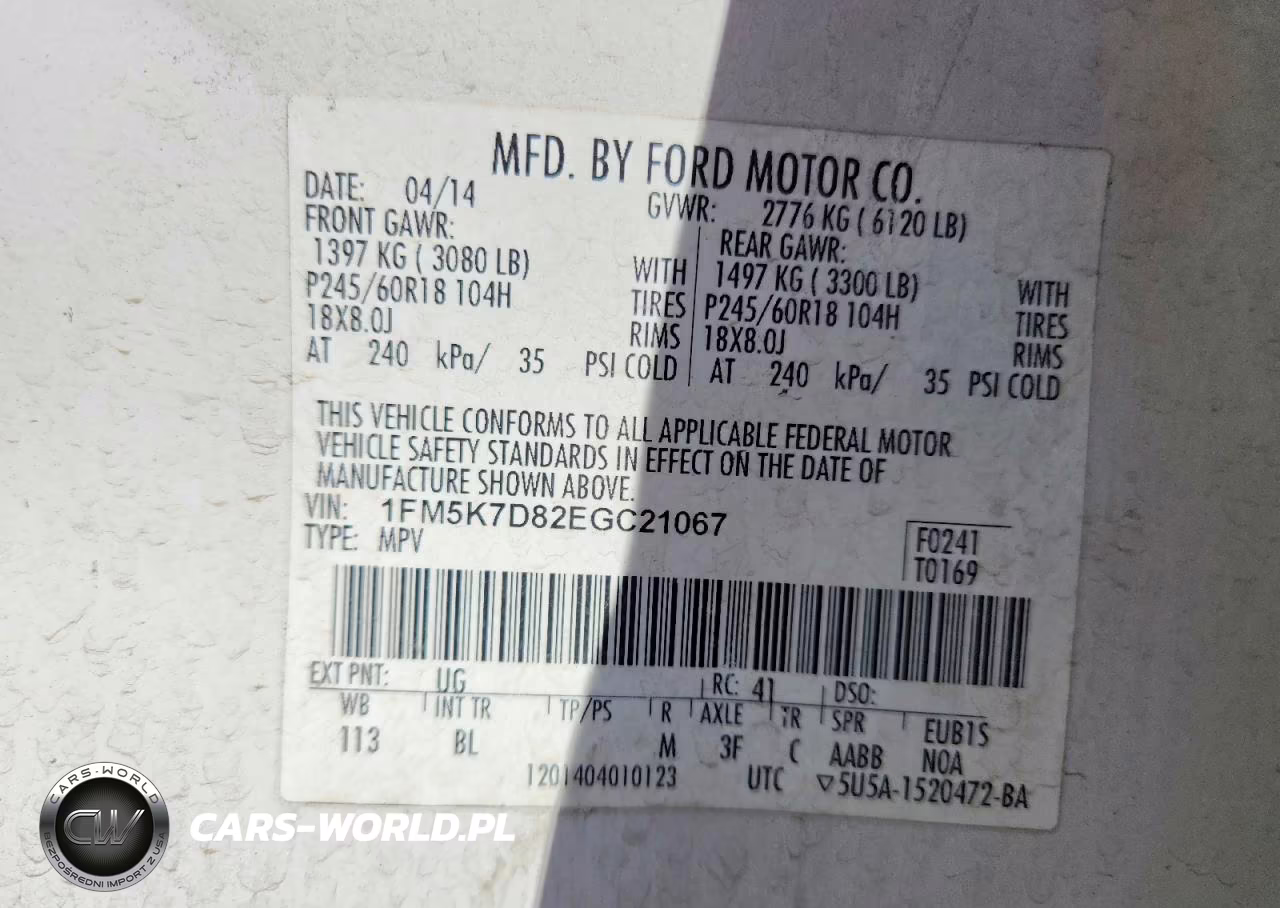 2014 Ford Explorer Xlt VIN:1FM5K7D82EGC21067 - 13