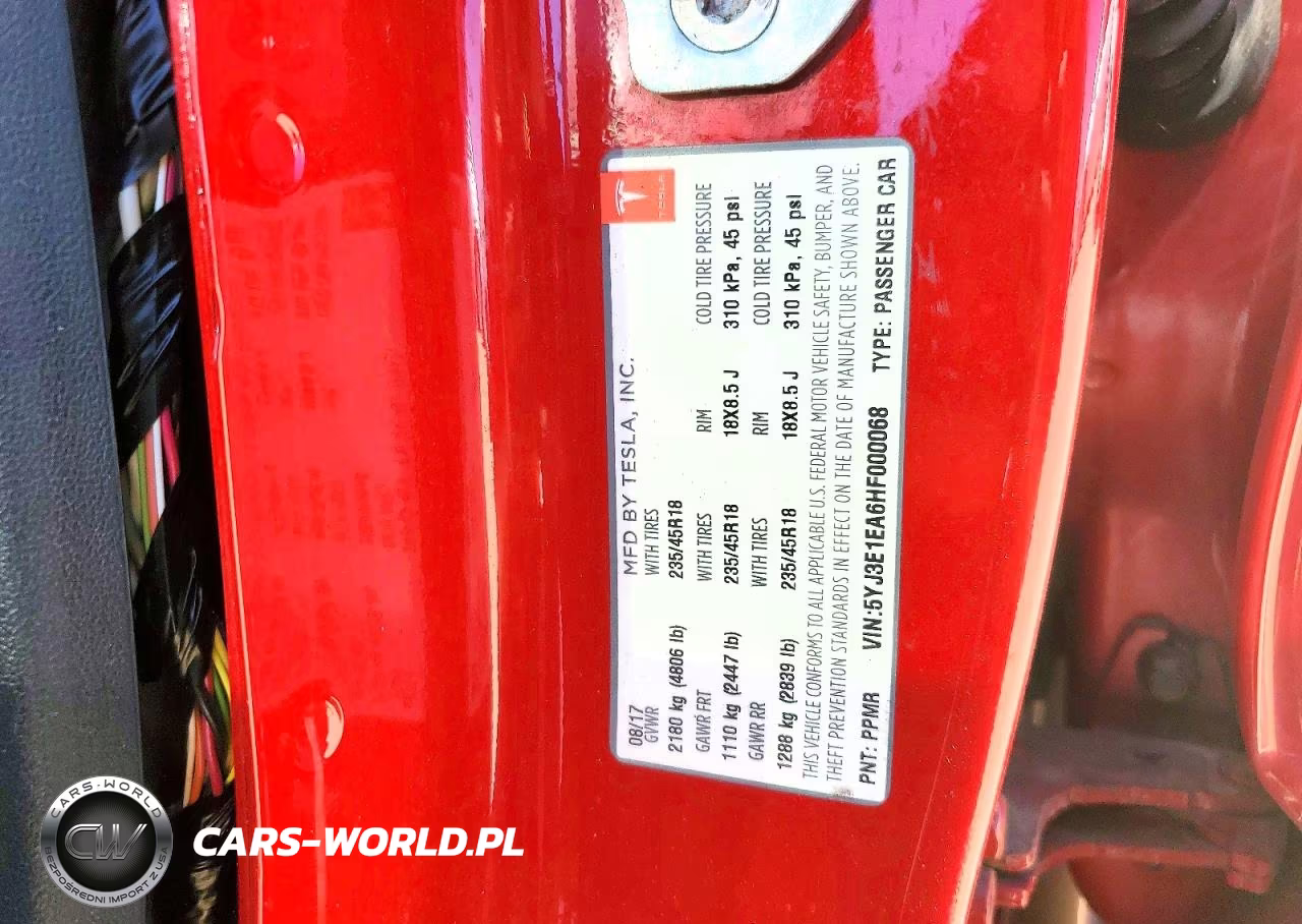 2017 Tesla Model 3 VIN:5YJ3E1EA6HF000068 - 12
