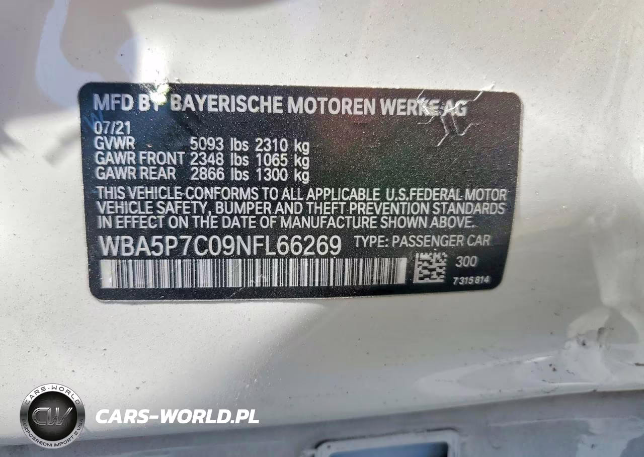 2022 BMW 330E VIN:WBA5P7C09NFL66269 - 13