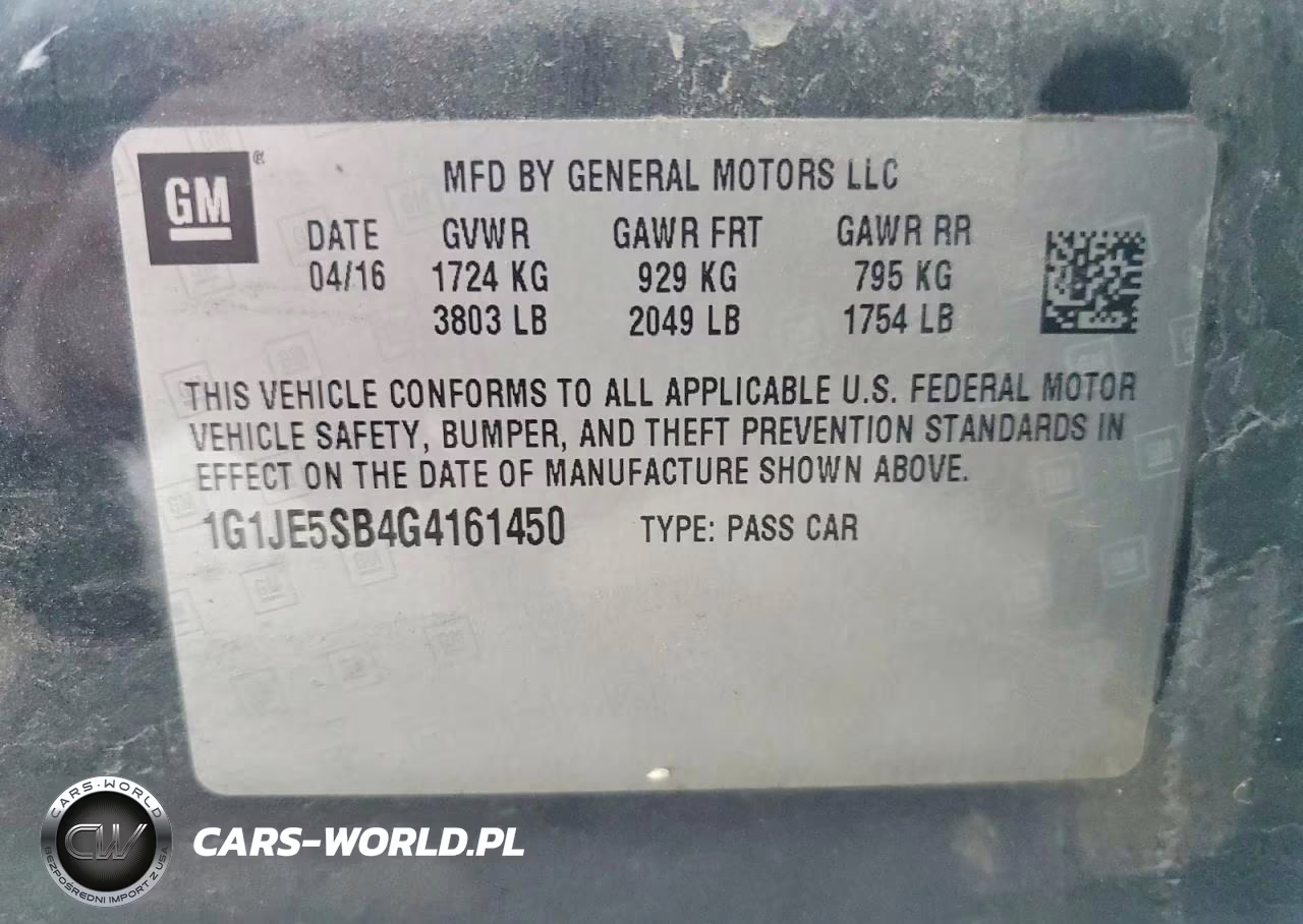 2016 Chevrolet Sonic Ltz VIN:1G1JE5SB4G4161450 - 12