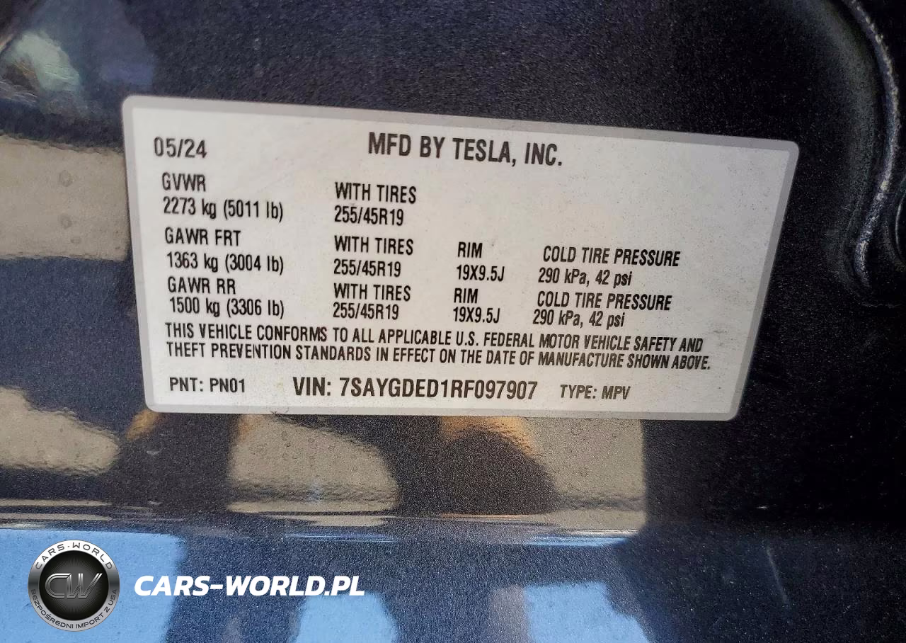2024 Tesla Model Y VIN:7SAYGDED1RF097907 - 13