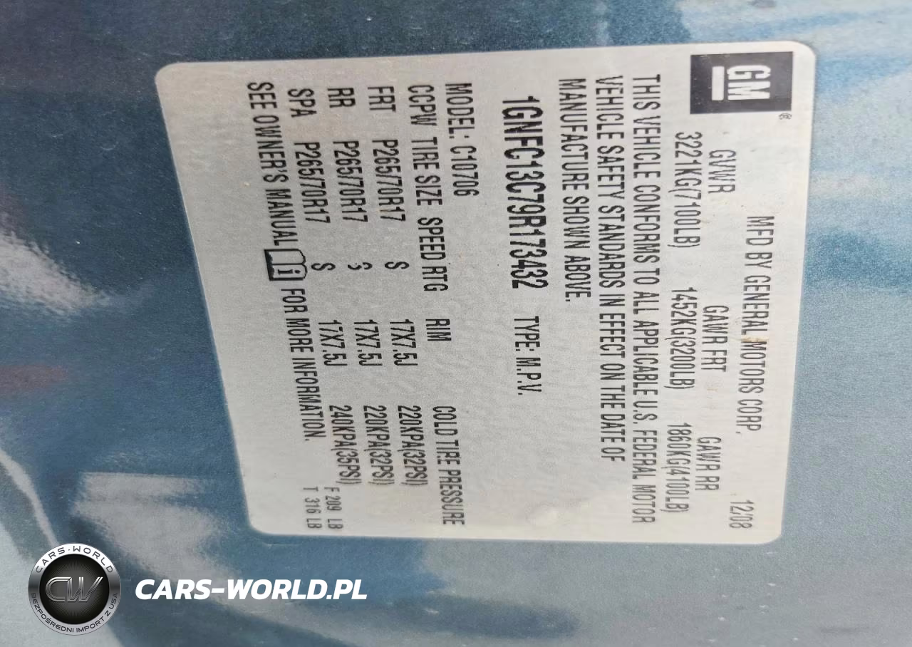 2009 Chevrolet Tahoe VIN:1GNFC13C79R173432 - 13