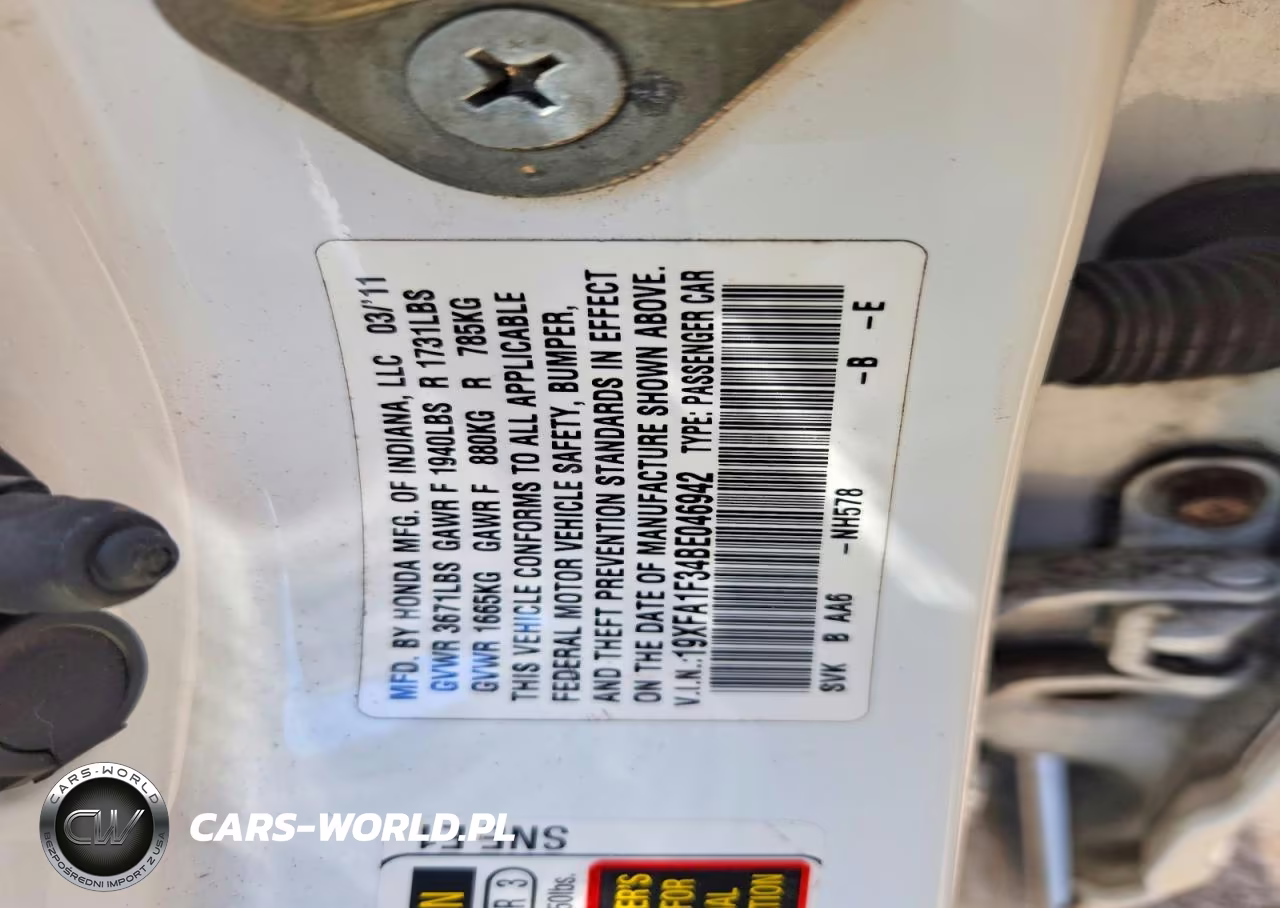2011 Honda Civic Vp VIN:19XFA1F34BE046942 - 13