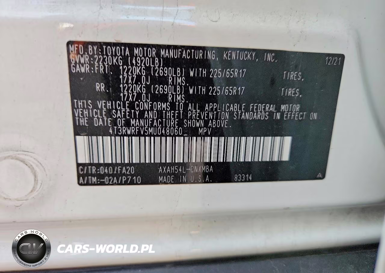 2021 Toyota Rav4 Xle VIN:4T3RWRFV5MU048060 - 13