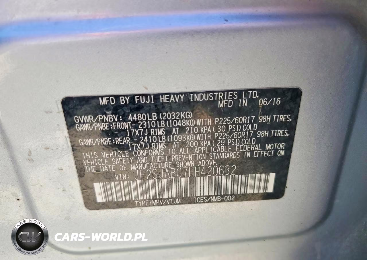2017 Subaru Forester 2.5I VIN:JF2SJABC7HH420632 - 13