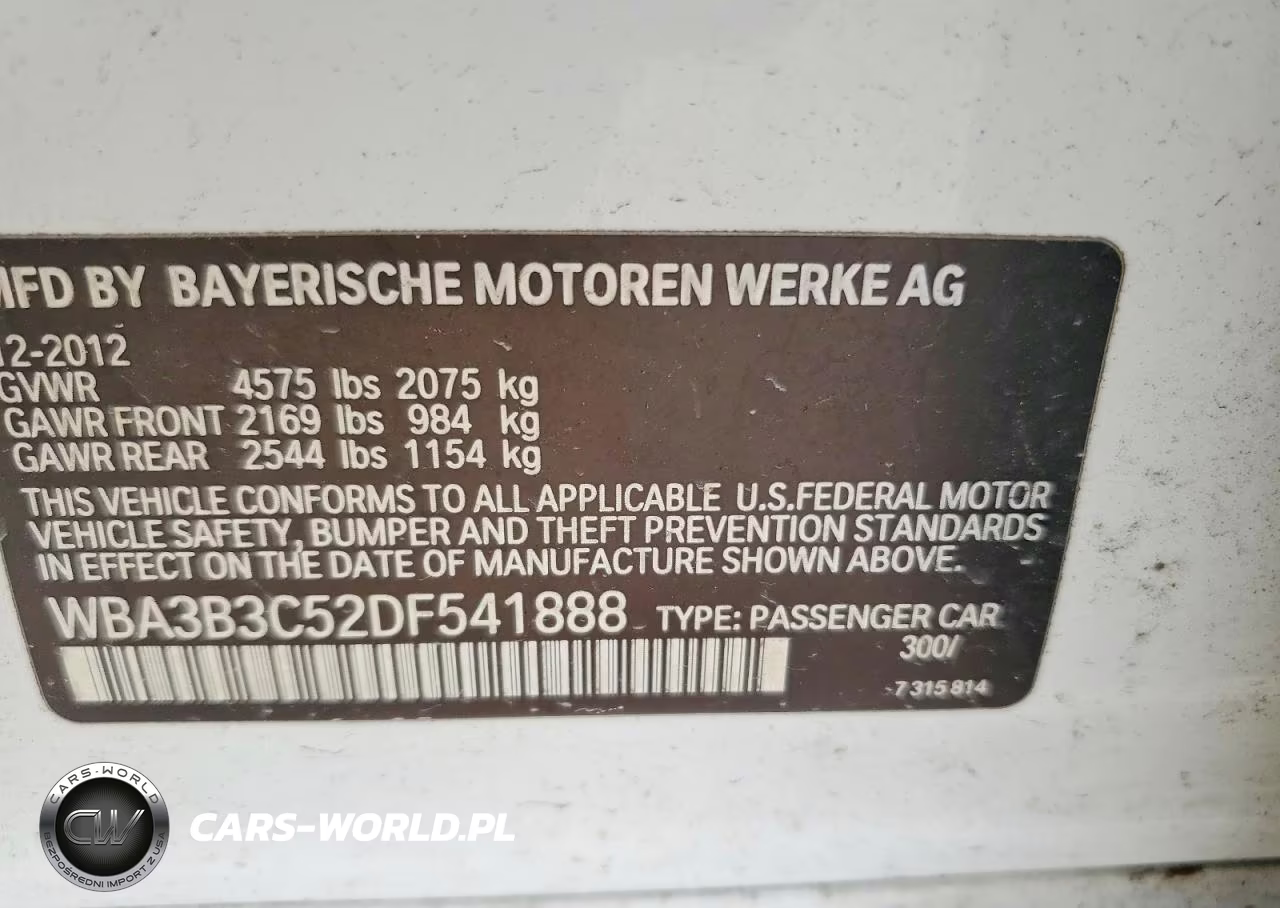 2013 BMW 328 Xi VIN:WBA3B3C52DF541888 - 13