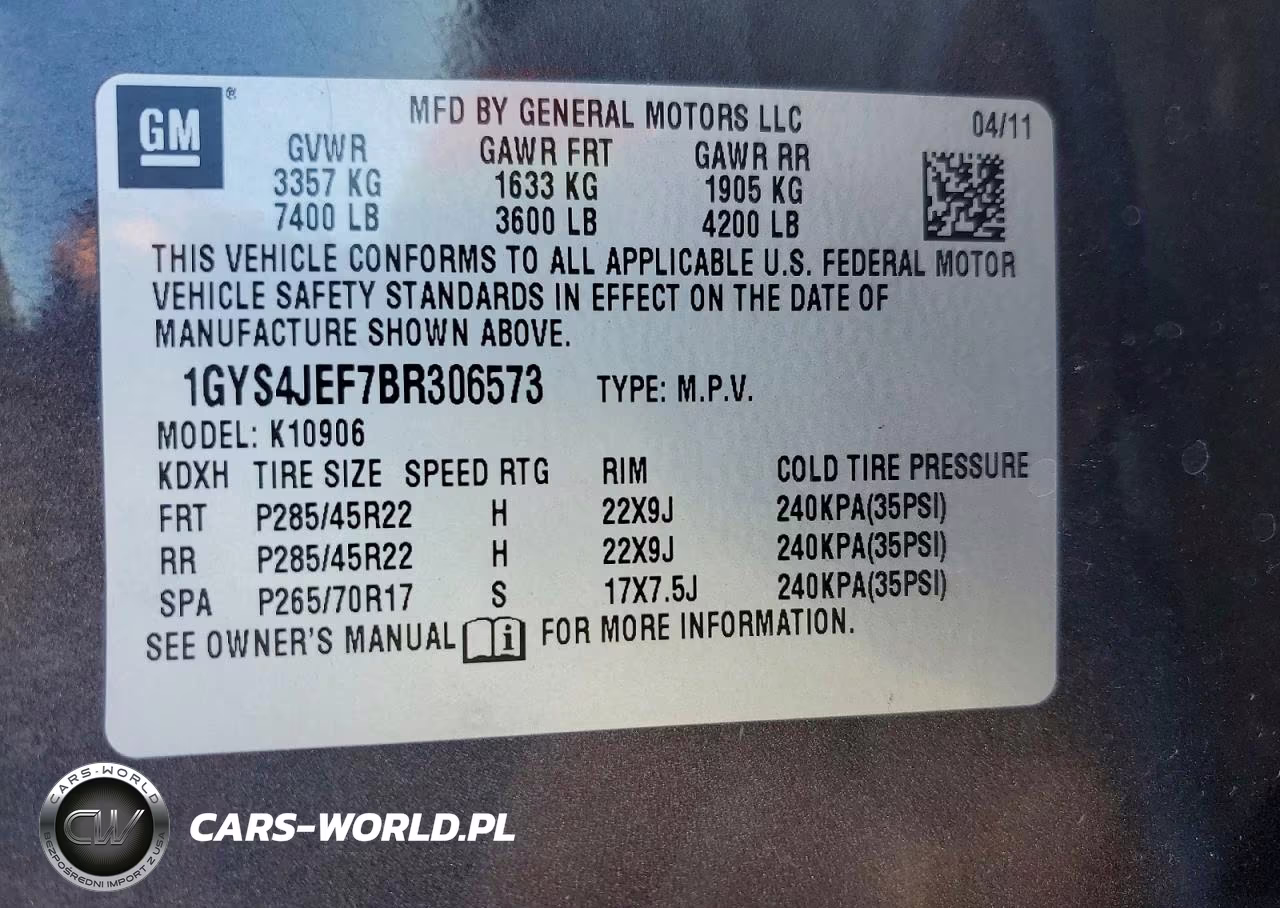 2011 Cadillac Escalade Esv Premium VIN:1GYS4JEF7BR306573 - 13