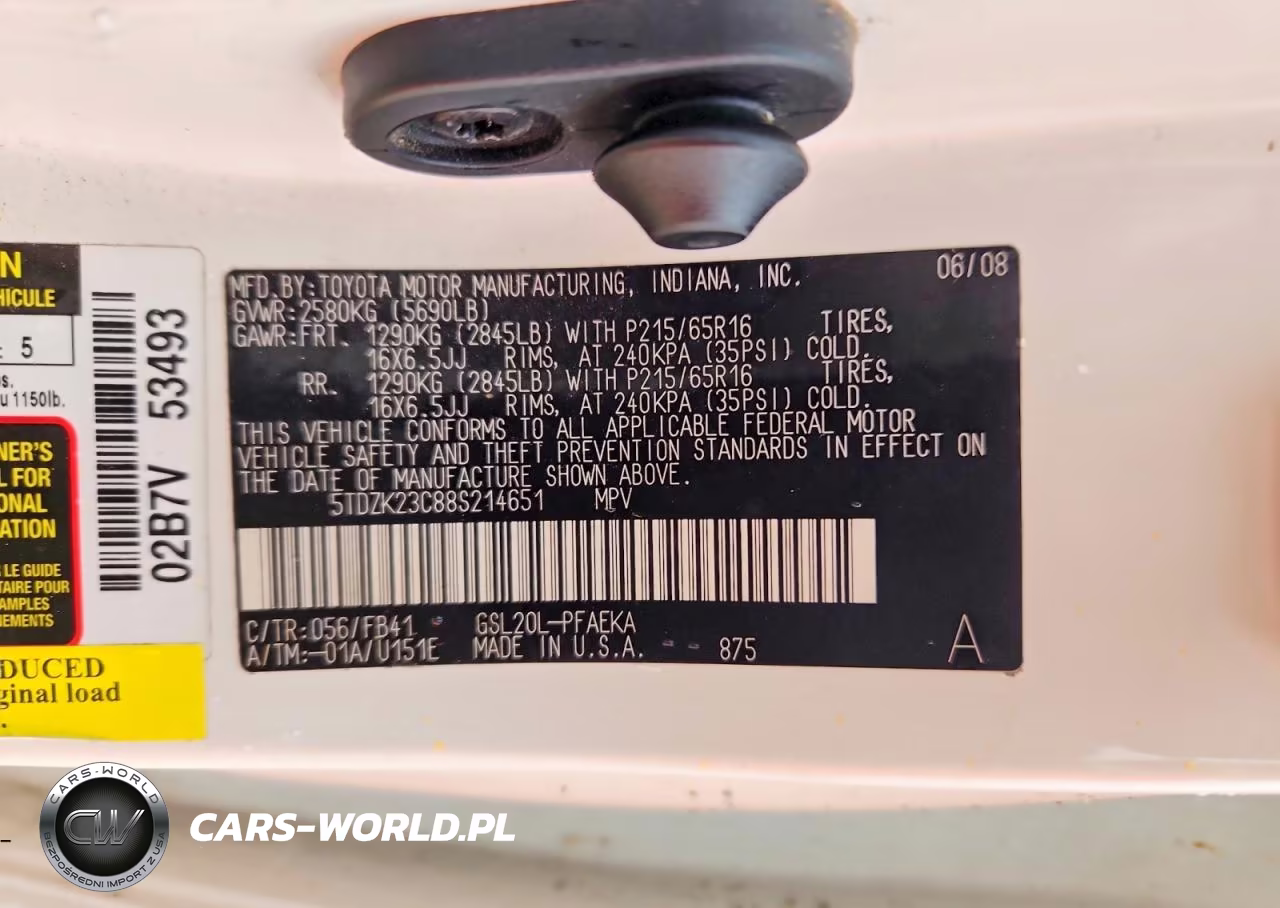 2008 Toyota Sienna Ce 7-Passenger VIN:5TDZK23C88S214651 - 13