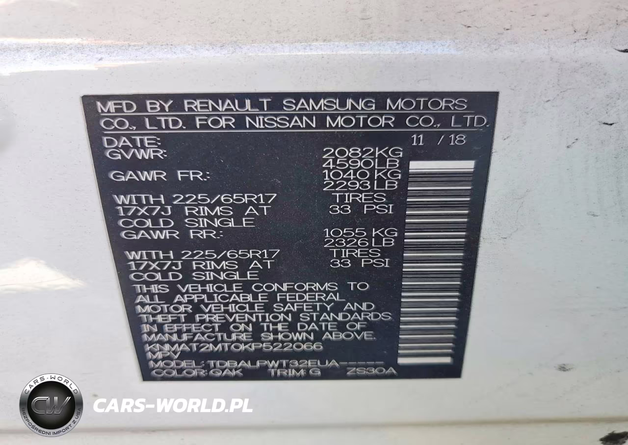 2019 Nissan Rogue S VIN:KNMAT2MT0KP522066 - 12