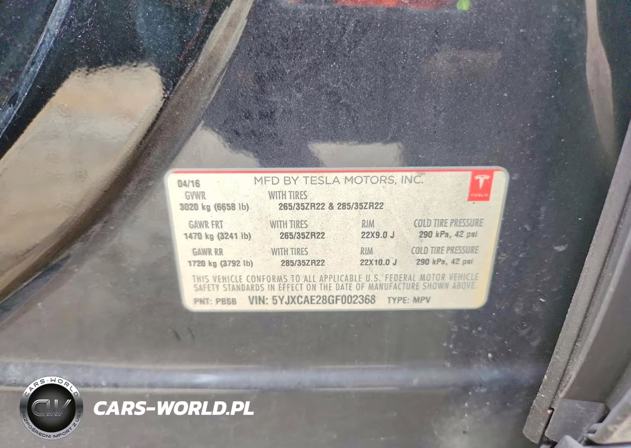 2016 Tesla Model X VIN:5YJXCAE28GF002368 - 13