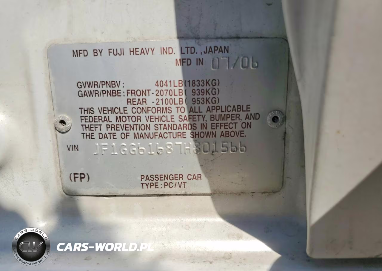 2007 Subaru Impreza 2.5I VIN:JF1GG61687H801566 - 12