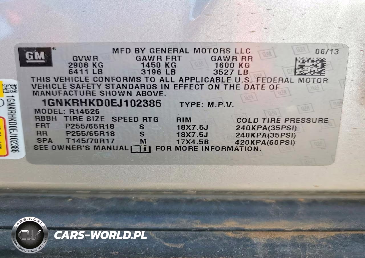 2014 Chevrolet Traverse Lt VIN:1GNKRHKD0EJ102386 - 13