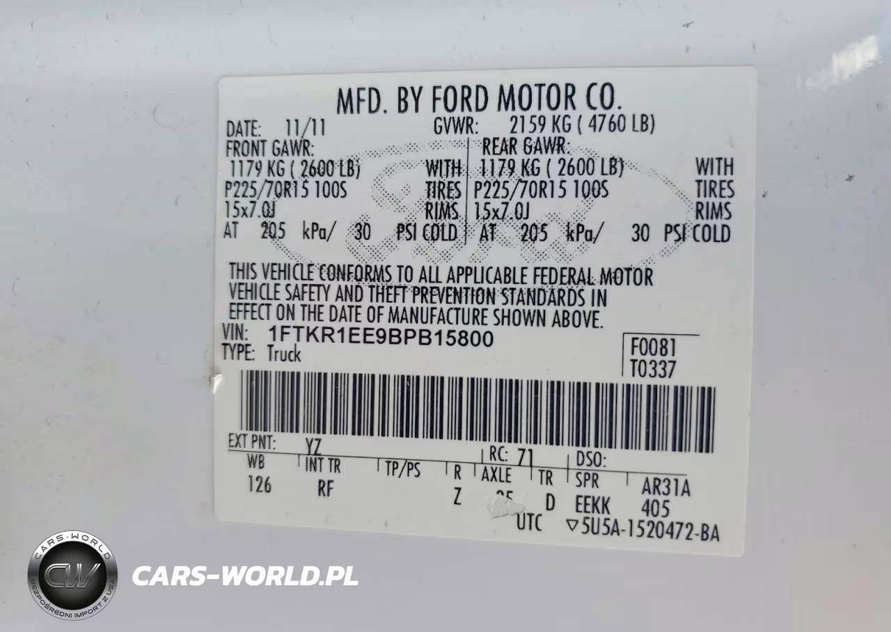 2011 Ford Ranger Super Cab VIN:1FTKR1EE9BPB15800 - 13