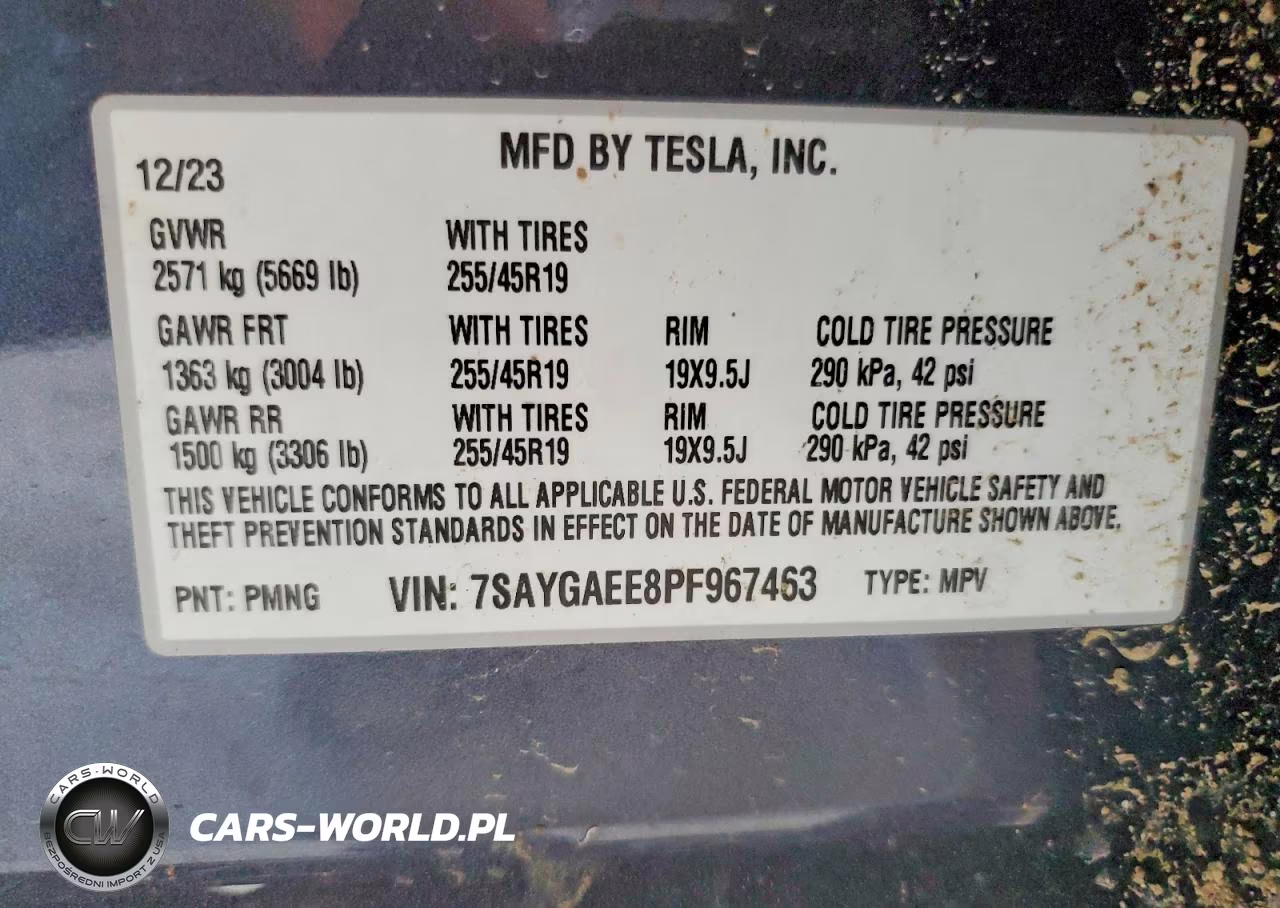 2023 Tesla Model Y VIN:7SAYGAEE8PF967463 - 12