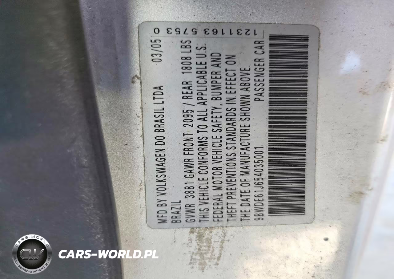 2005 Volkswagen Gti VIN:9BWDE61J654035001 - 12