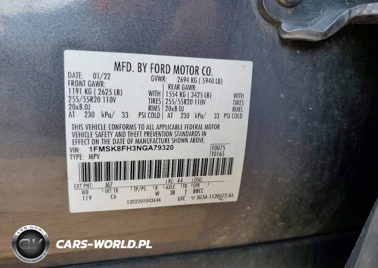 2022 Ford Explorer Limited VIN:1FMSK8FH3NGA79320 - 13