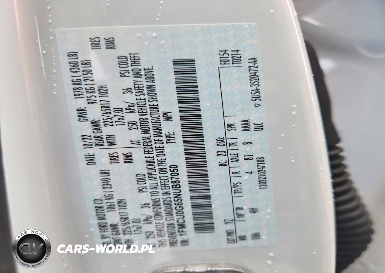2022 Ford Escape Se VIN:1FMCU0G65NUB87050 - 13