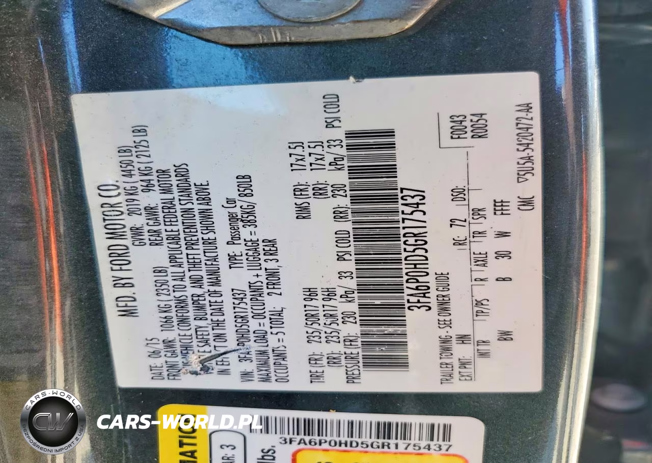 2016 Ford Fusion Se VIN:3FA6P0HD5GR175437 - 13