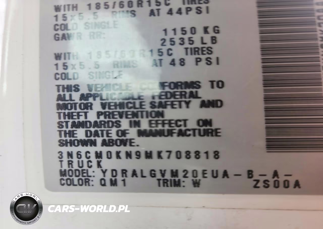 2021 Nissan Nv200 2.5S VIN:3N6CM0KN9MK708818 - 14