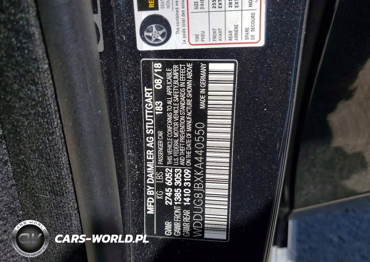 2019 Mercedes-Benz S 63 Amg 4Matic VIN:WDDUG8JBXKA440550 - 12