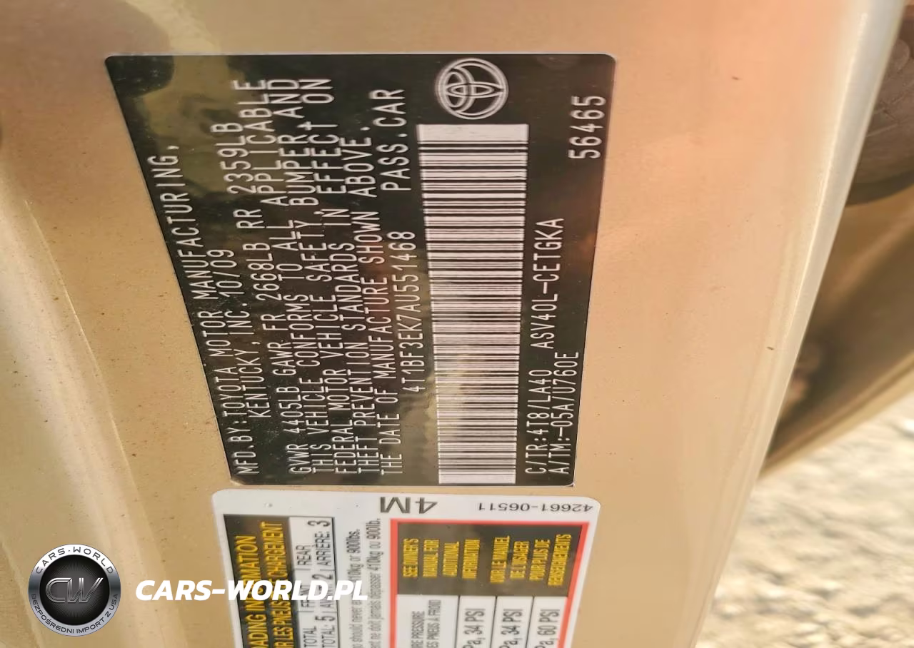 2010 Toyota Camry Xle VIN:4T1BF3EK7AU551468 - 12