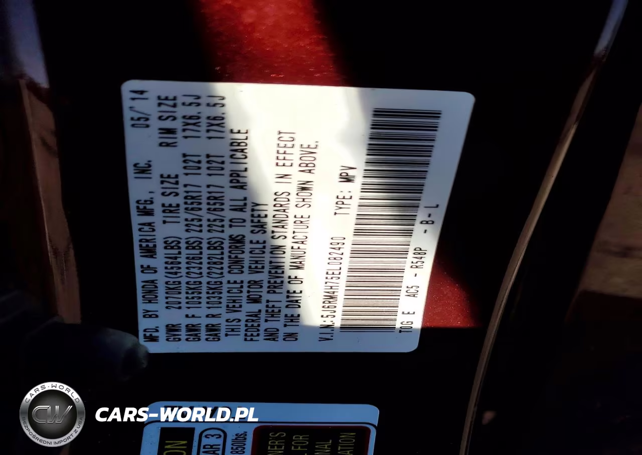 2014 Honda Cr-V Exl VIN:5J6RM4H75EL082490 - 13