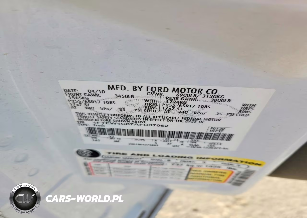 2010 Ford F150 Supercrew VIN:1FTEW1C87AFC37062 - 12