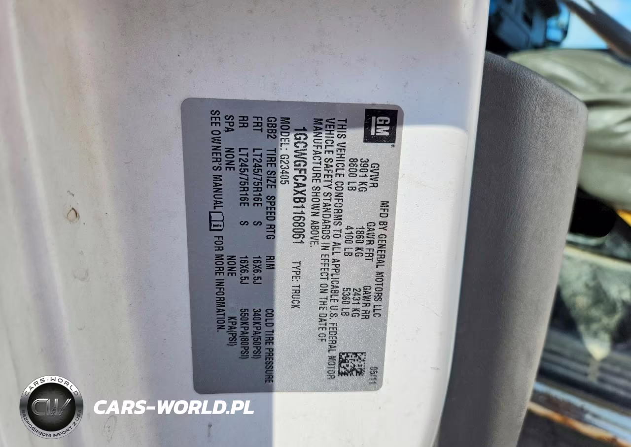 2011 Chevrolet Express G2500 VIN:1GCWGFCAXB1168061 - 12