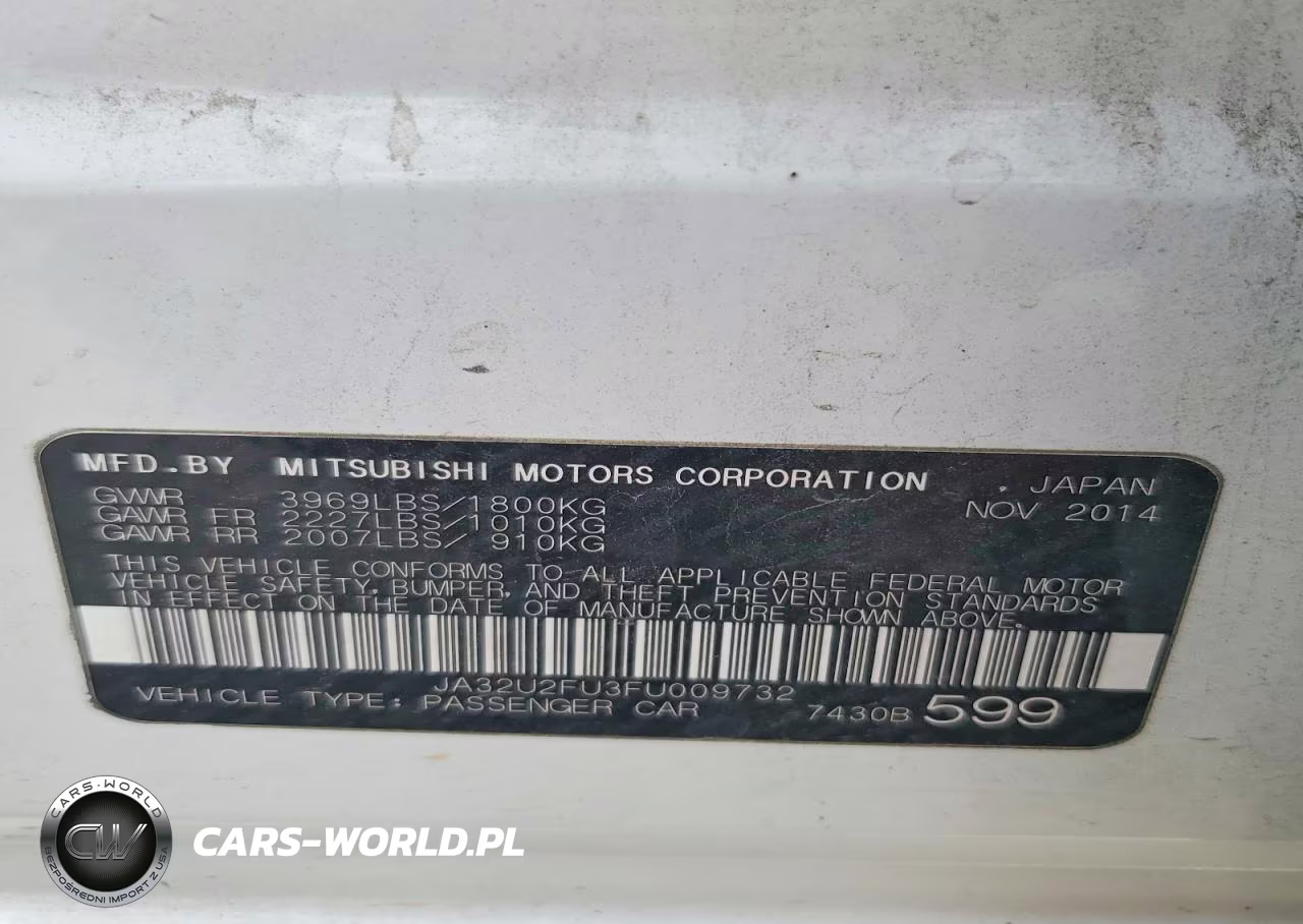 2015 Mitsubishi Lancer Es VIN:JA32U2FU3FU009732 - 12