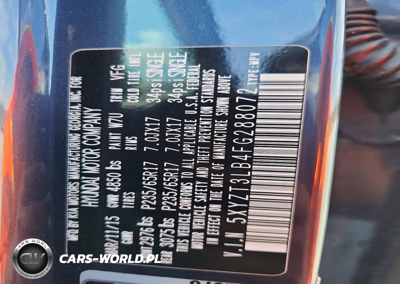 2015 Hyundai Santa Fe Sport 2.4L VIN:5XYZT3LB4FG288072 - 13