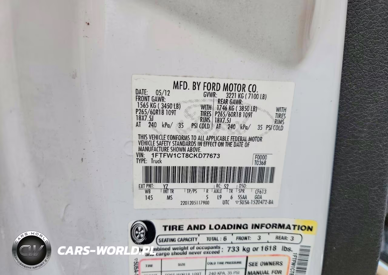 2012 Ford F150 Supercrew VIN:1FTFW1CT8CKD77673 - 12