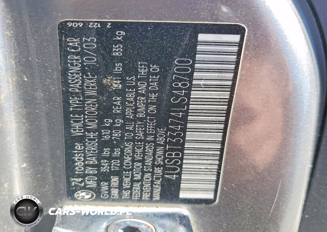 2004 BMW Z4 2.5 VIN:4USBT33474LS48700 - 12