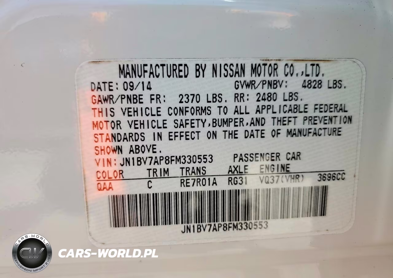 2015 Infiniti Q50 Premium VIN:JN1BV7AP8FM330553 - 12
