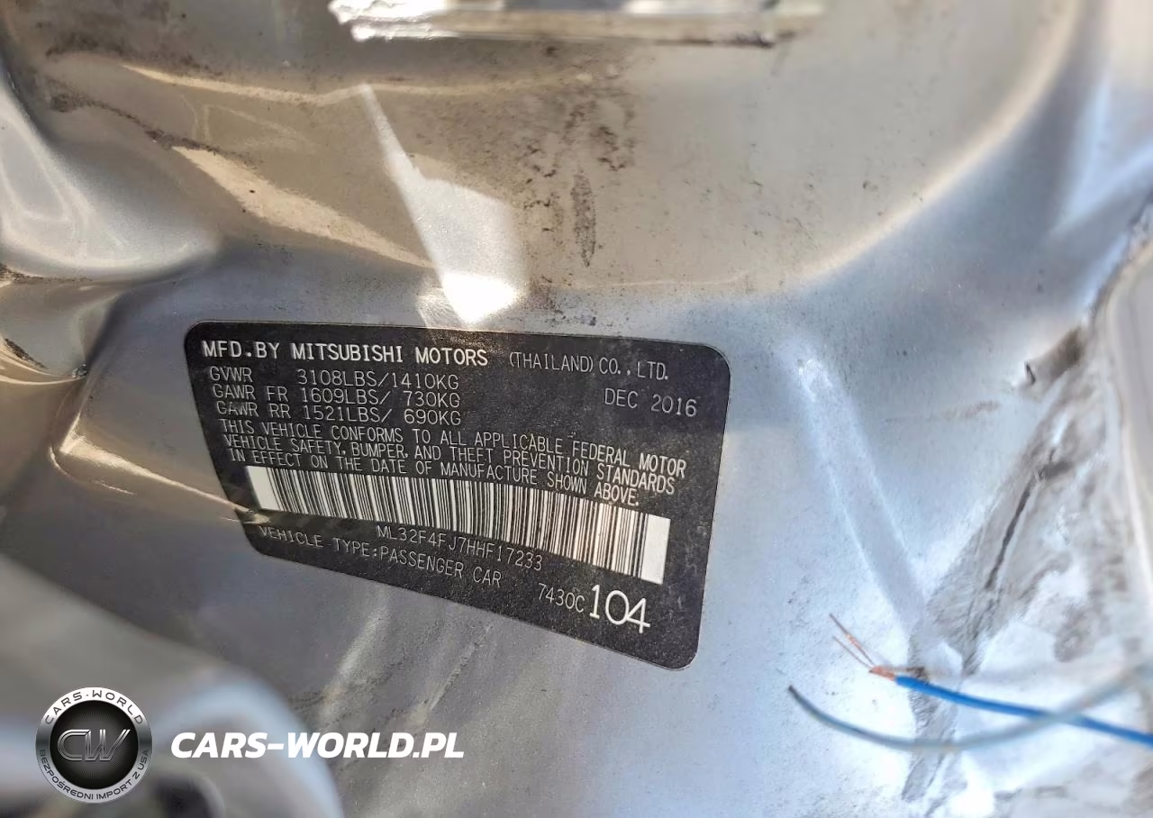 2017 Mitsubishi Mirage G4 Se VIN:ML32F4FJ7HHF17233 - 12