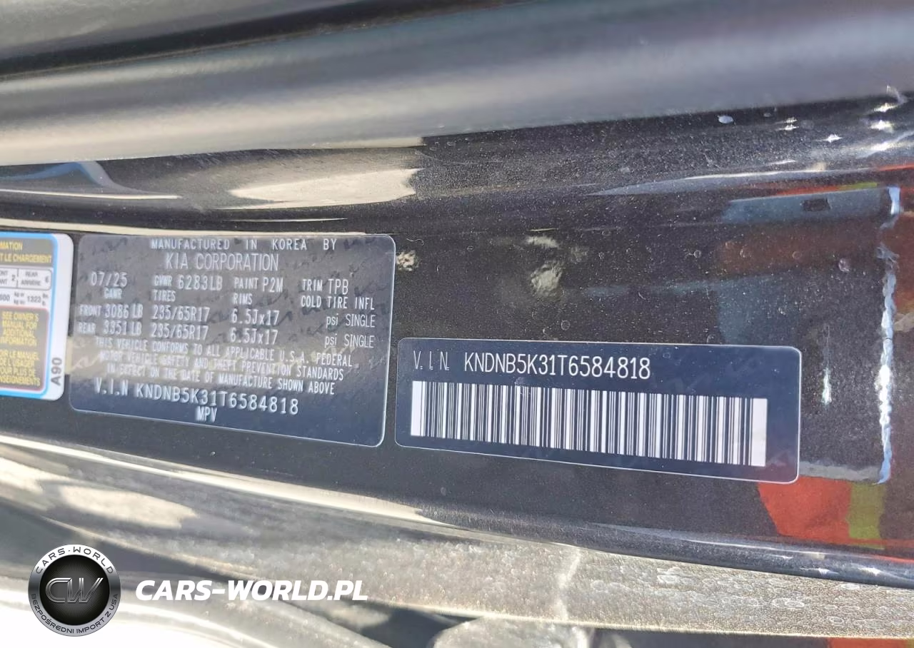 2026 Kia Carnival Lxs VIN:KNDNB5K31T6584818 - 14