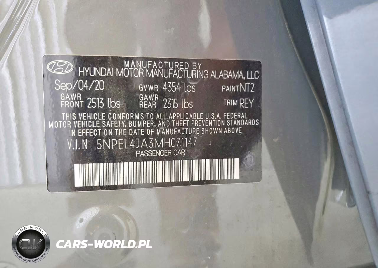 2021 Hyundai Sonata Sel VIN:5NPEL4JA3MH071147 - 12