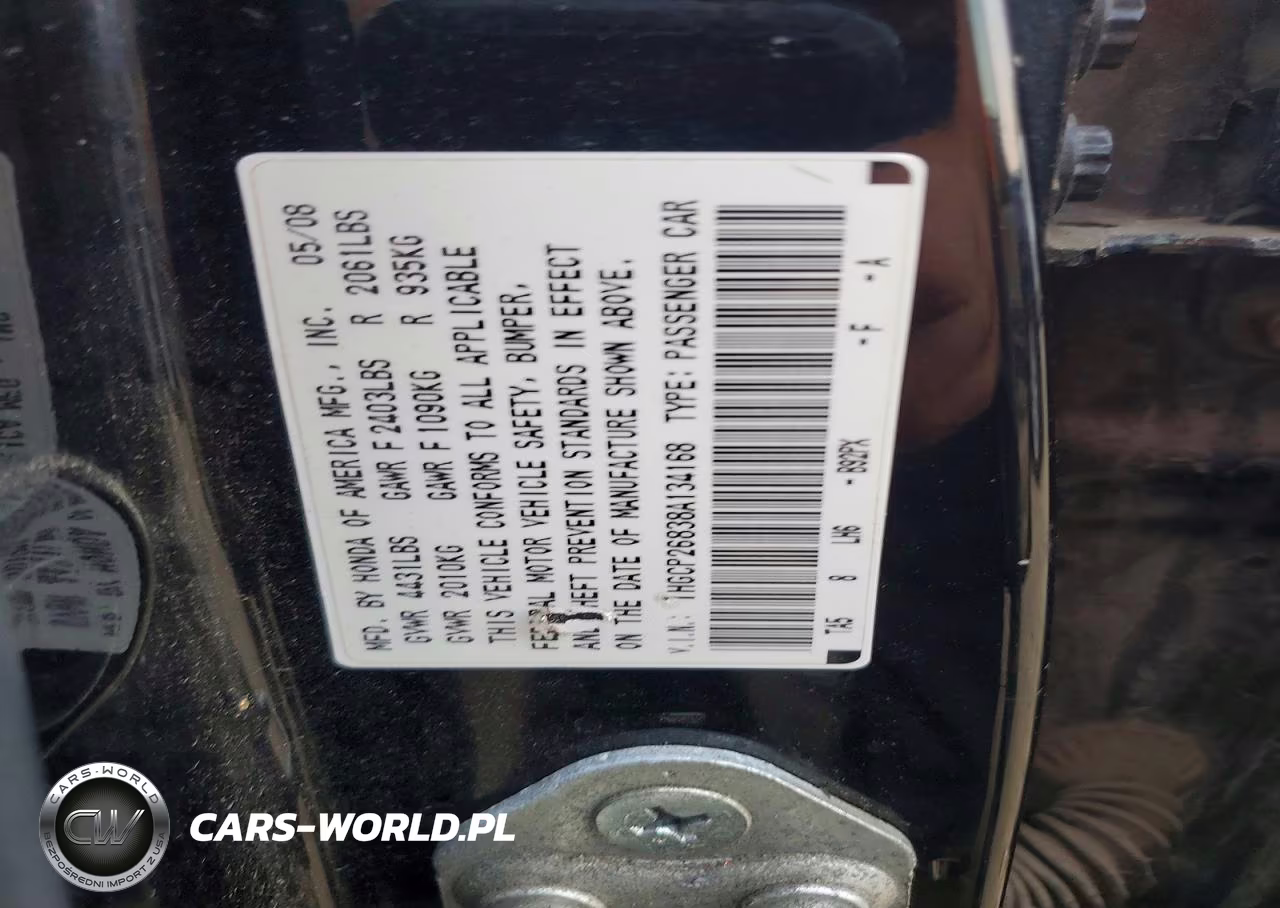 2008 Honda Accord Exl VIN:1HGCP26838A134168 - 13
