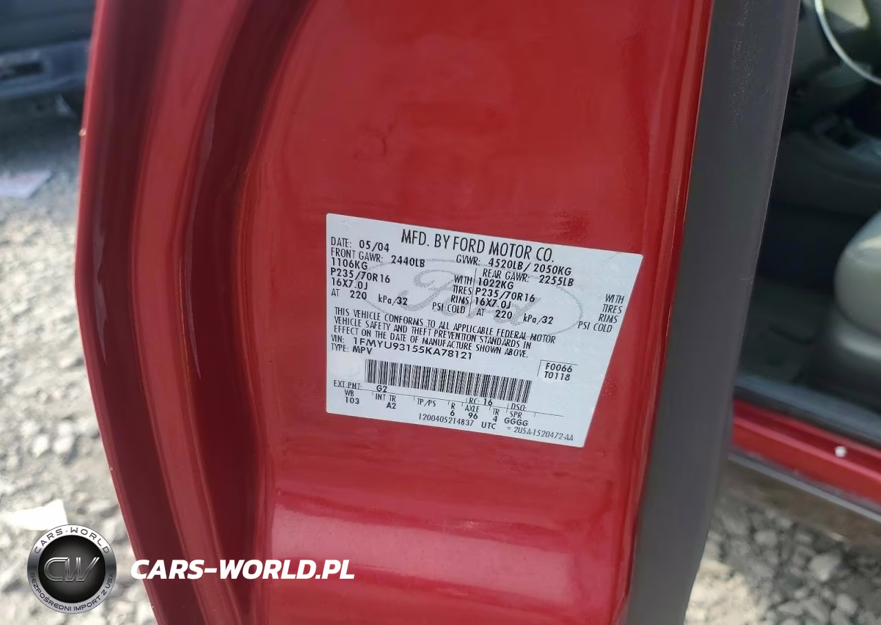 2005 Ford Escape Xlt VIN:1FMYU93155KA78121 - 13