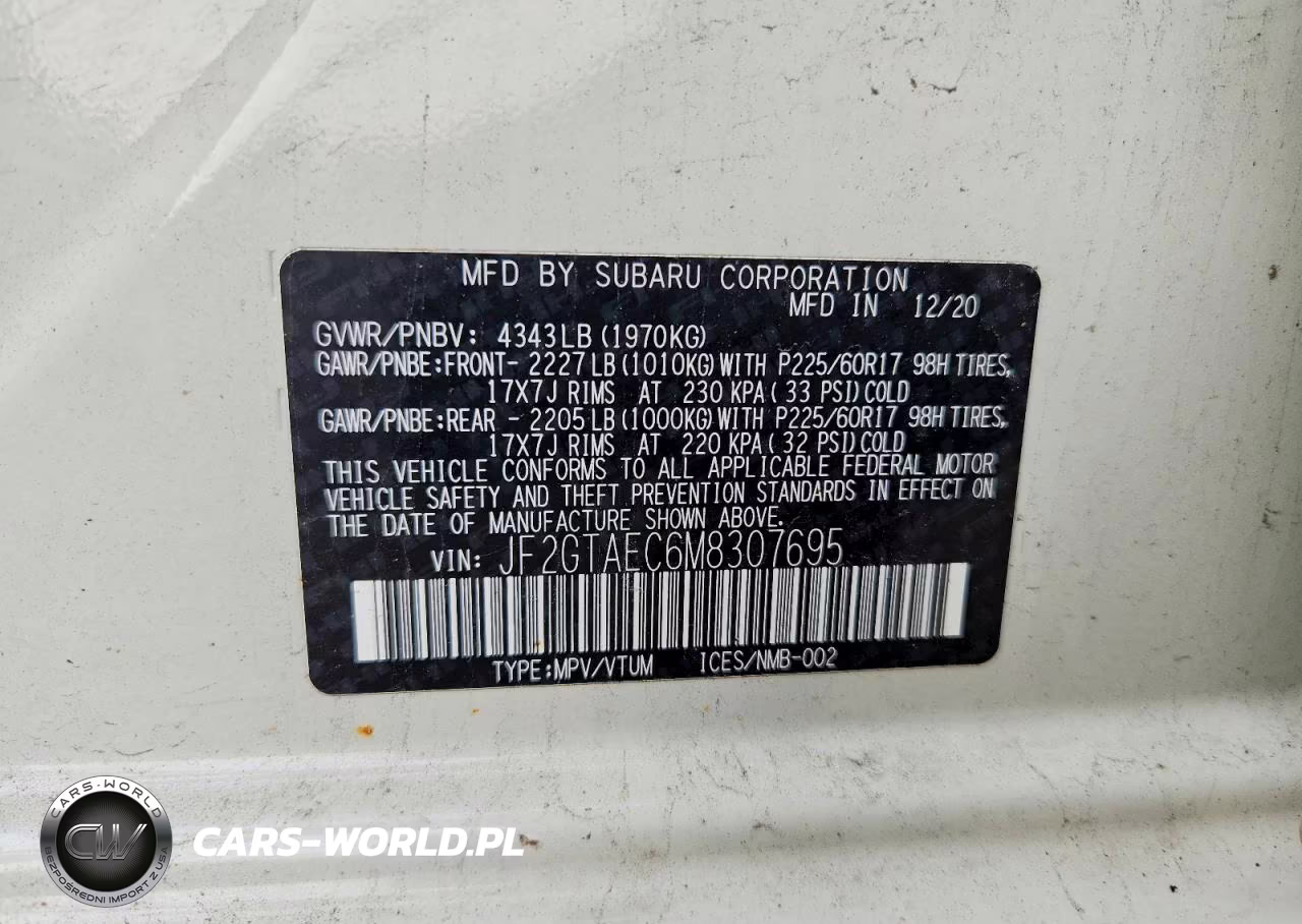 2021 Subaru Crosstrek Premium VIN:JF2GTAEC6M8307695 - 13