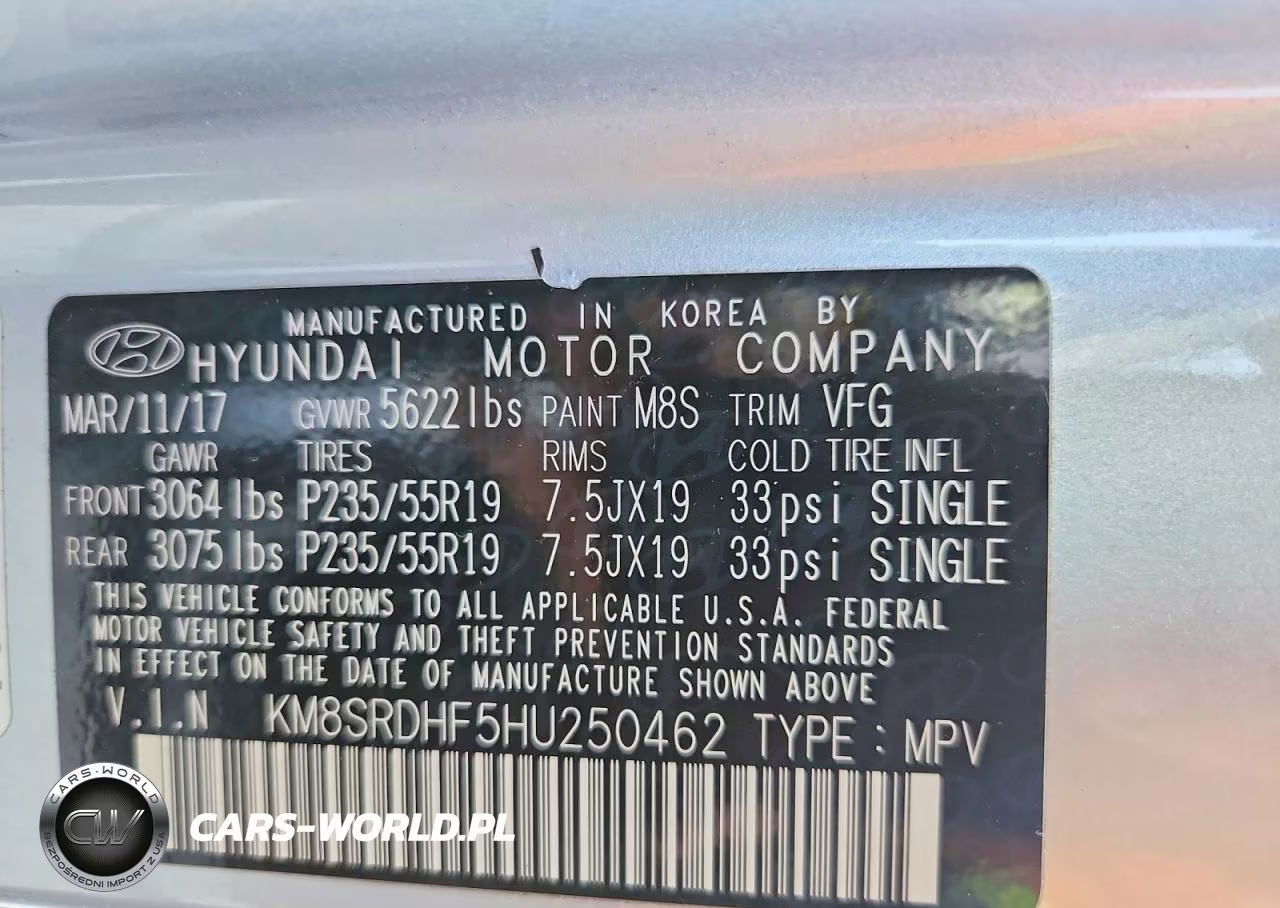 2017 Hyundai Santa Fe Limited Ultimate VIN:KM8SRDHF5HU250462 - 14