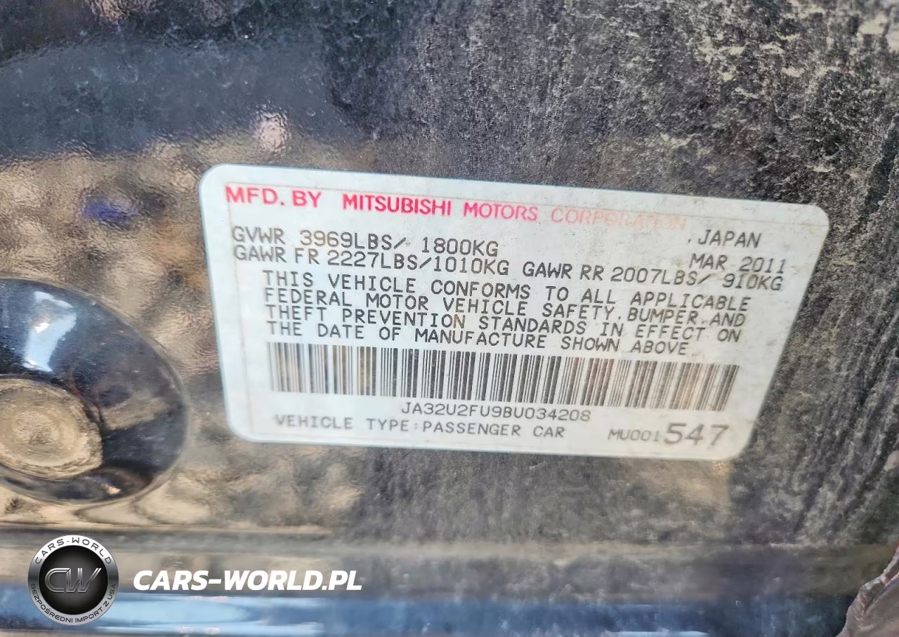 2011 Mitsubishi Lancer Es-Es Sport VIN:JA32U2FU9BU034208 - 12