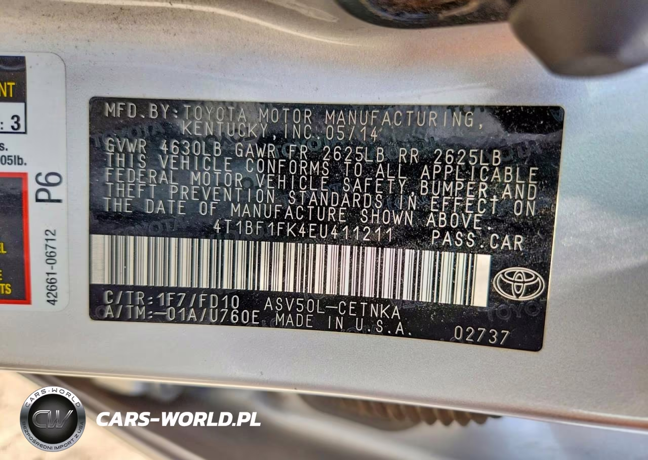 2014 Toyota Camry Le VIN:4T1BF1FK4EU411211 - 12